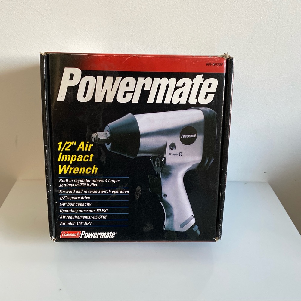 Coleman Powermate 1/2" Air Impact Wrench New Open Box